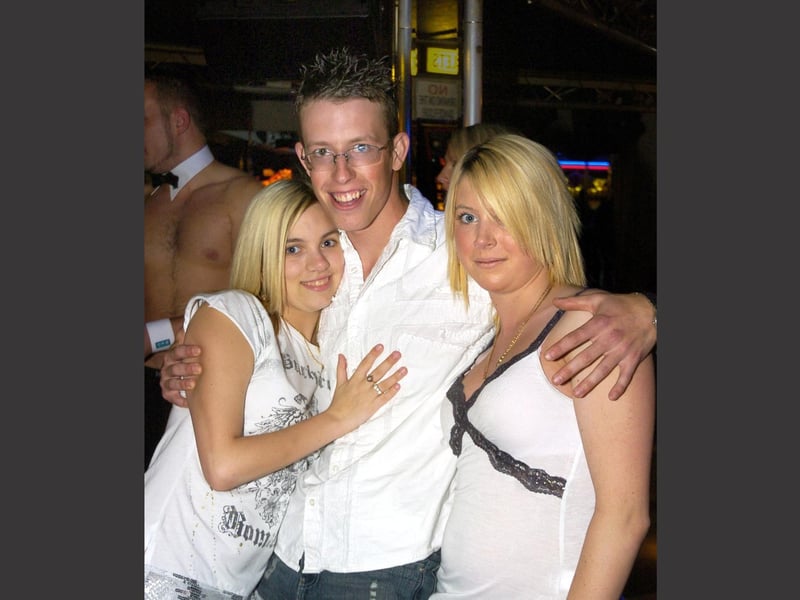 Friends have fun in the club.