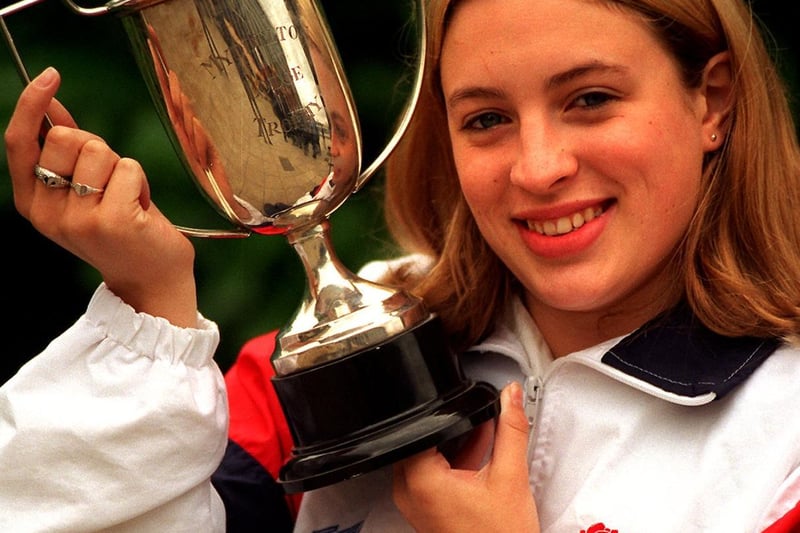 This is champion swimmer Vicky Barradell, a pupil at St.Mary's School, pictured in September 1996.