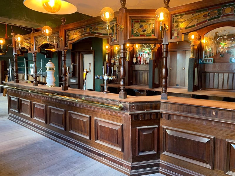 Paul took over everything from the mahogany front bar, signage and beer taps, to the front doors and even the dirty pint glasses.