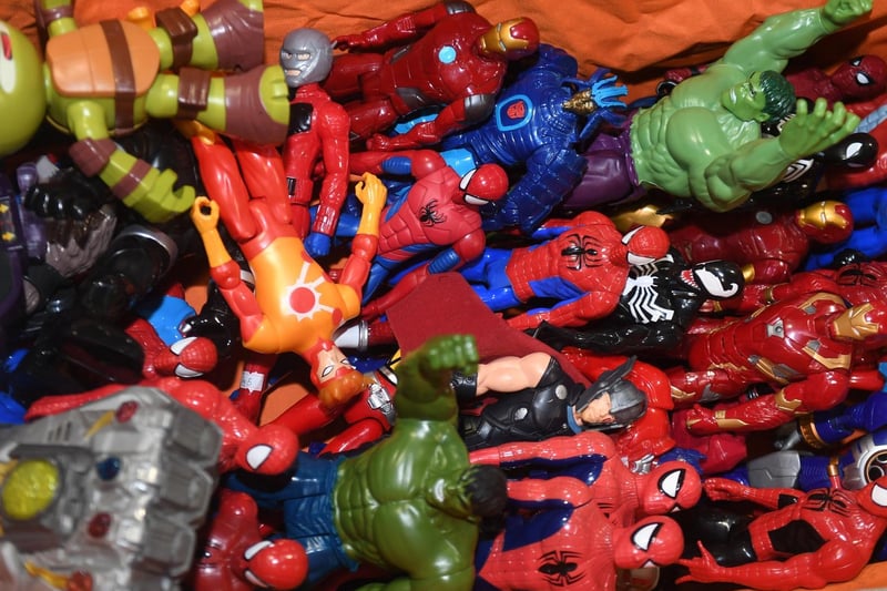 Many toys and figures were available to purchase by collectors and comic book fans of all genres