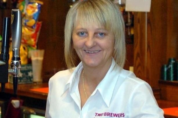 Landlady Sue Evans at the Two Brewers pub in Ossett in 2006.