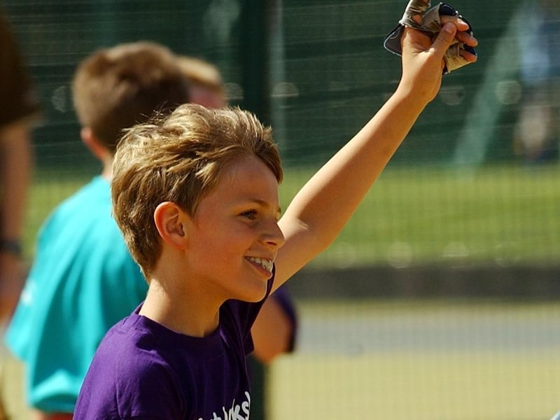 Kirklees hockey player Joshua Green celebrates after scoring against Calderdale.