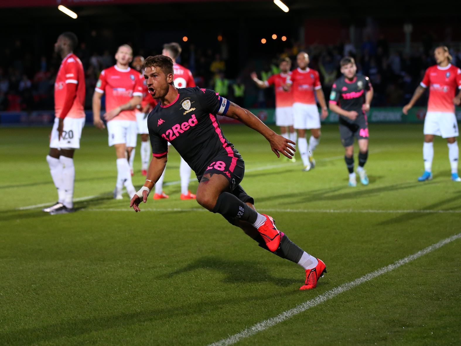 Enjoy these memories from Leeds United's 3-0 Carabao Cup first round win against Salford City in August 2019. PIC: Getty