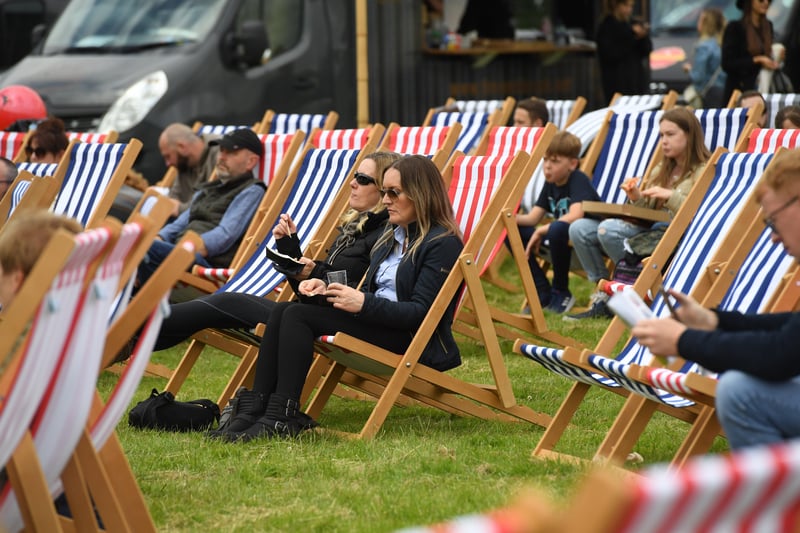 26th June 2021
Harrogate Food and Drink Festival.
Pictured watching the shows on the main stage
Picture Gerard Binks