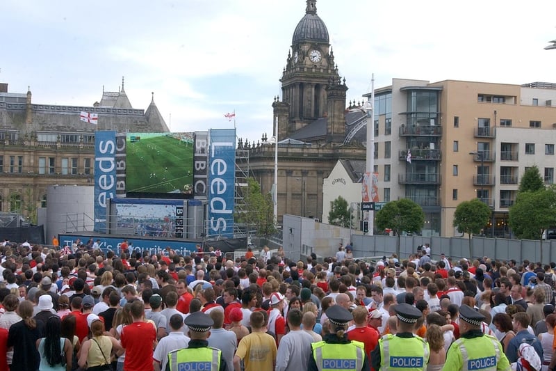 Thousands turned out to watch England's first game against France on the big screen at Millennium Square.
