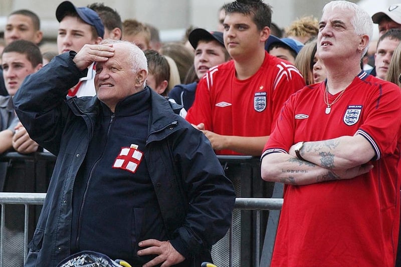England fans were back in Millennium Square to watch the final group game against Croatia.