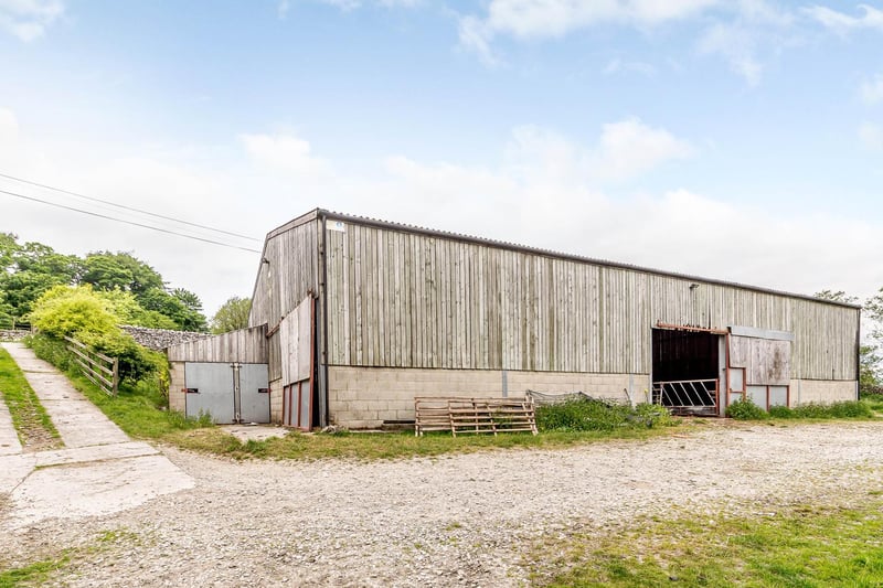 This agricultural building is also part of the sale. The building comprises a steel portal framed building with part concrete block walls, timber cladding and a fibre cement roof. There is a lean to to the west elevation. The building extends to about 3,700 sqft (344 sqm). Beyond the yard is a paddock which extends to 2 acres (0.81 ha).