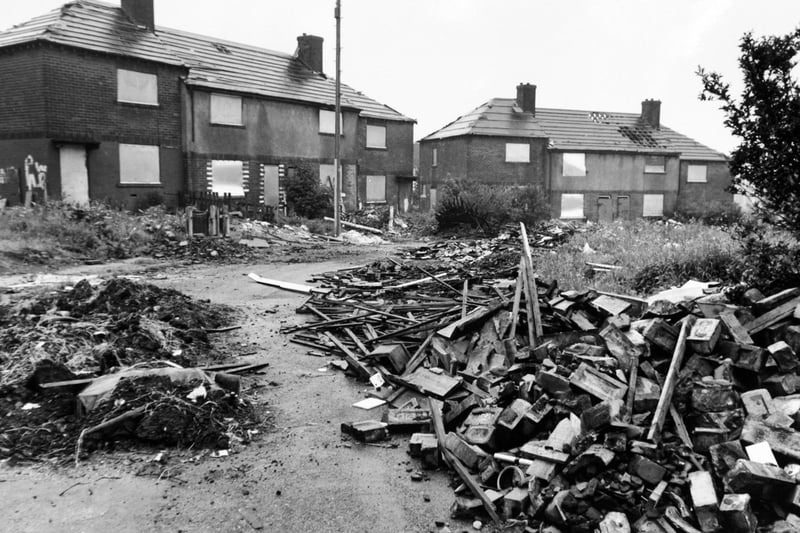 More than 70 run down houses were demolished on the Roker estate at Pudsey in June 1992.