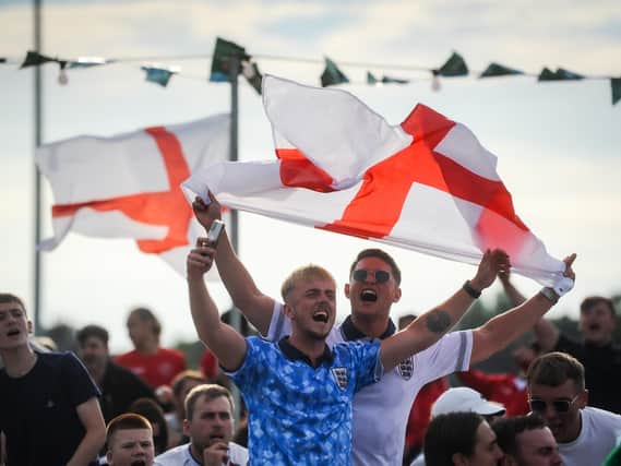 Fylde Coast football fans watch the England v Germany Euro 2020 match at Poolfoot Farm