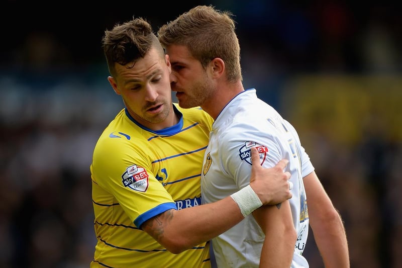 Gaetano Berardi confronts Sheffield Wednesday's Chris Maguire during the Championship clash at Elland Road in October 2014.