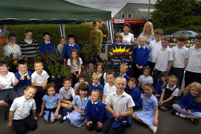 Castleton Primary School staff and pupils prepare for their summer fair.