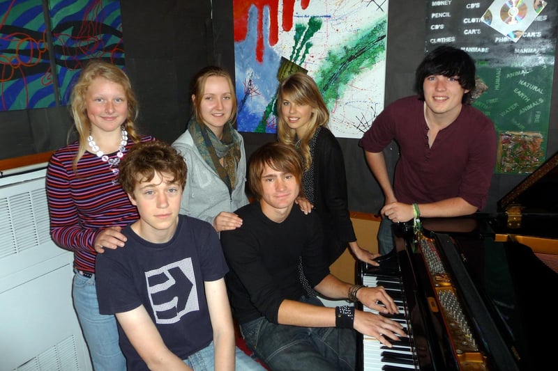 Whitby Community College pupils practice for a concert.