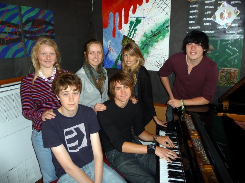 Whitby Community College pupils practice for a concert.