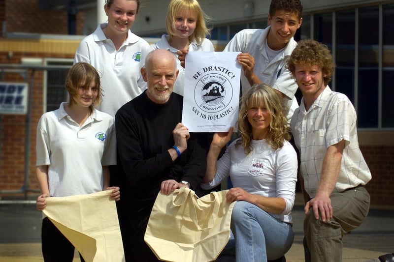Whitby Community College students design a logo for an eco-friendly bag.