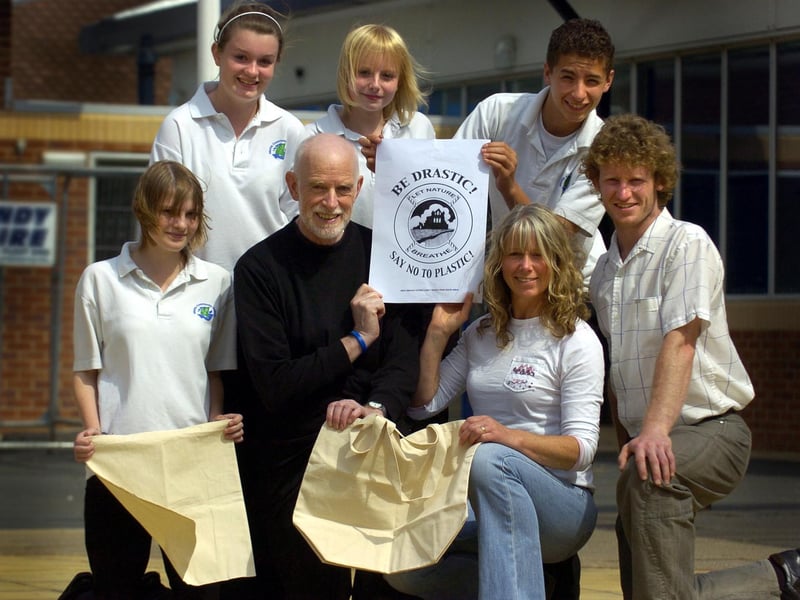 Whitby Community College students design a logo for an eco-friendly bag.