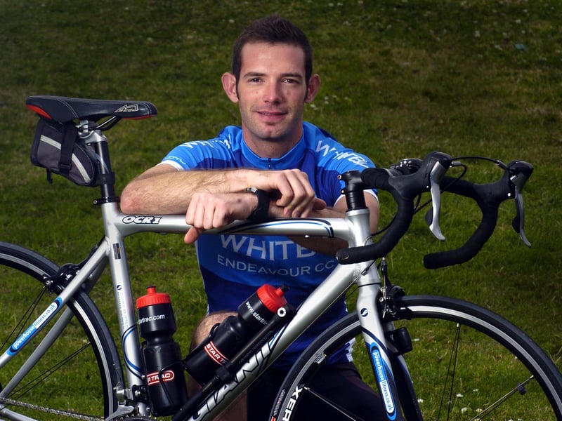 Andy Collier’s sponsored bike ride for the Great North Air Ambulance.