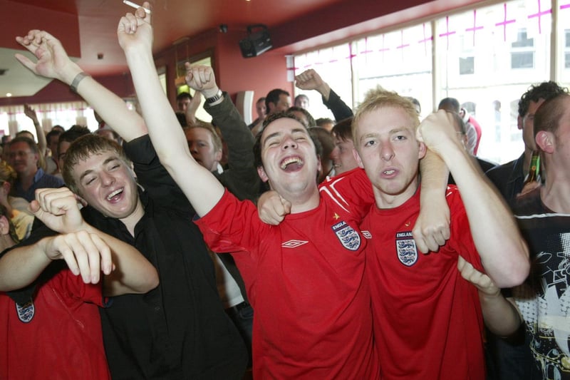 Watching Euro 2004 England game at Barracuda.