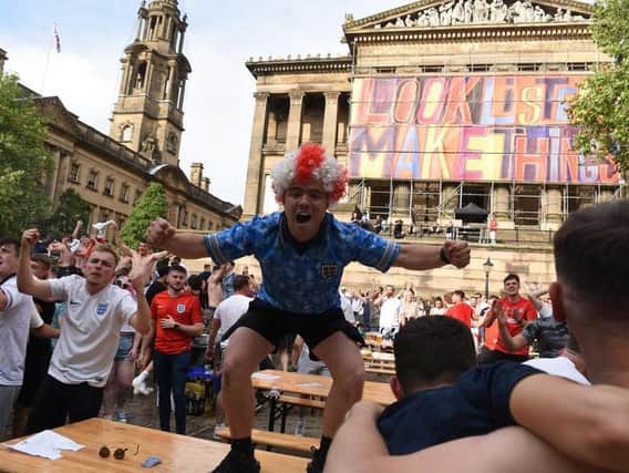 There were jubilant scenes in Preston on Tuesday as fans celebrated the historic 2-0 win over Germany, which takes the Three Lions into a tense quarter final against Ukraine at 8pm on Saturday (July 3)