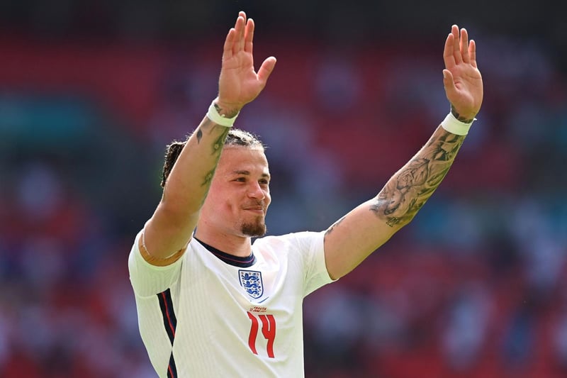 Phillips salutes the Wembley crowd after his stellar showing against Croatia which led to him being named England's official man of the match.