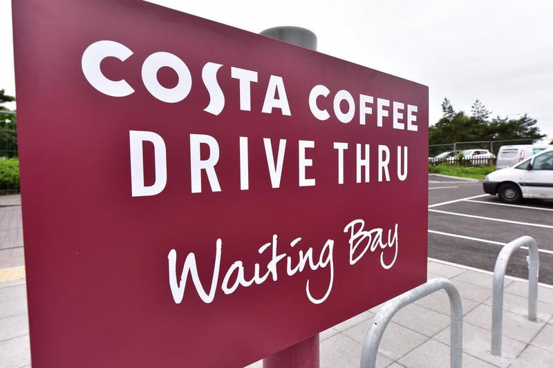 New Costa Coffee signs have been installed.