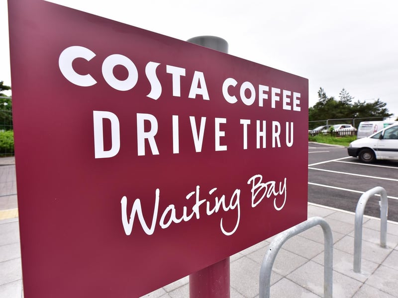 New Costa Coffee signs have been installed.