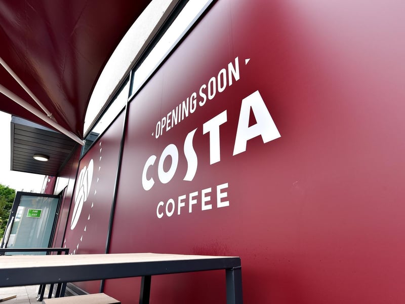 The new outdoor seating area at Costa.