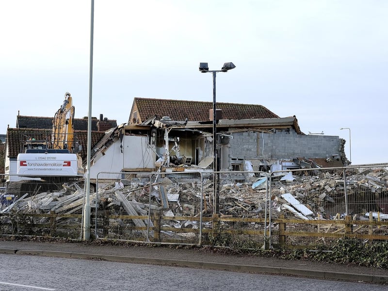 Papa's Fish & Chip restaurant was demolished in January to make way for the new development.