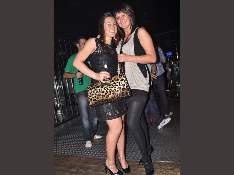 Nicola and Rachel dancing in Mansion.