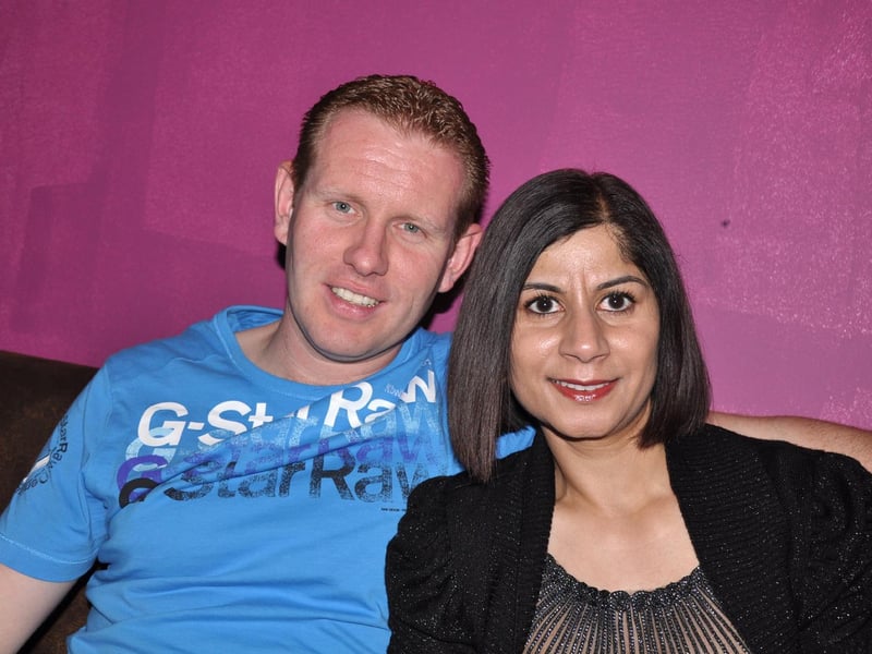 Kali and Mark having a brill time on their night out.