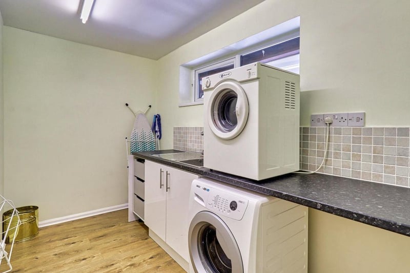Also on this floor is a utility room, with a practical covered area so the washing can be dried even if is raining outside.