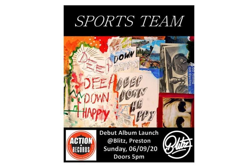 In celebration of their new debut album ‘Deep Down Happy’ Sports Team will be performing a special promotional show in Blitz, Preston.
*This concert, originally planned for July 17, will be resheduled