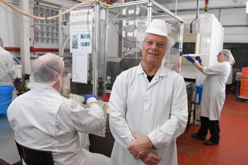 Beech's Fine Chocolates Chairman Andrew Whiting on the shop floor.