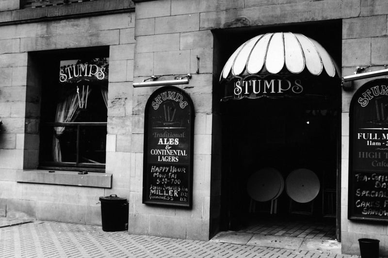 Stumps Bar beneath the Leeds Art Gallery pictured in June 1993.