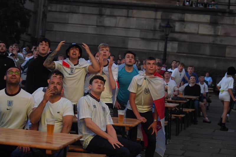 England fans watching the crunch Euro 2020 match with Denmark went through an array of emotions on Wednesday night.
