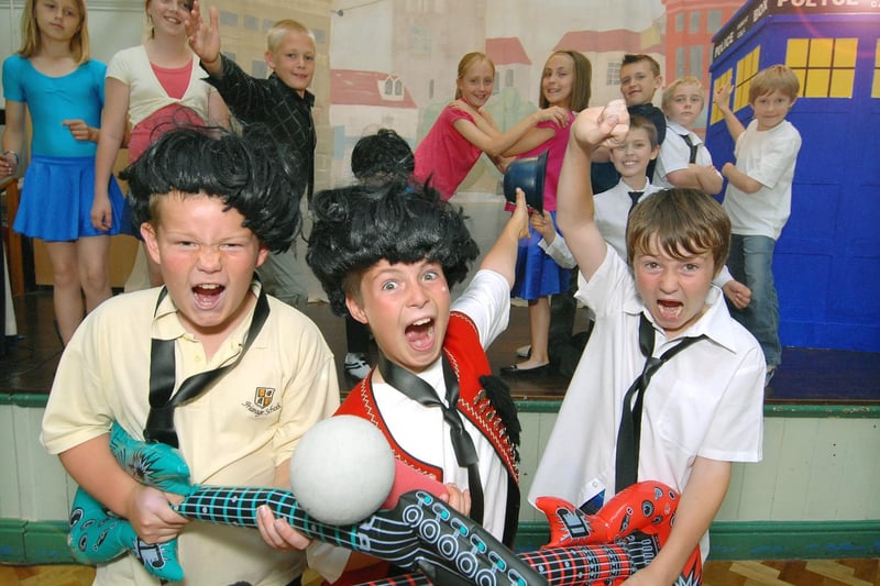 Friarage School goes back in time. Pictured are Rock ‘n’ Rollers Connor Thompson, Cameron Johnson and Jack McCrorie.