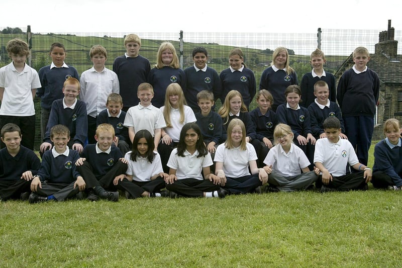 Bolton Brow Junior and Infant School, Sowerby Bridge, year 6 school leavers back in 2005.