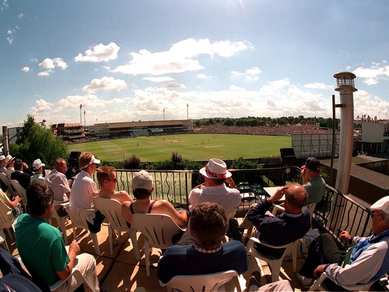The view from the balcony of the Hotel Budapest overlooking Headingley as England play Australia in the Test Match.