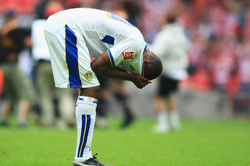 Tresor Kandol looks dejected after the Coca Cola League 1 play-off final against  Doncaster Rovers at Wembley in May 2008.