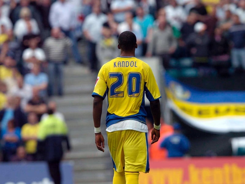 Tresor Kandol leaves the field after been shown the red card by referee Danny McDermid against Gillingham in September 2007.