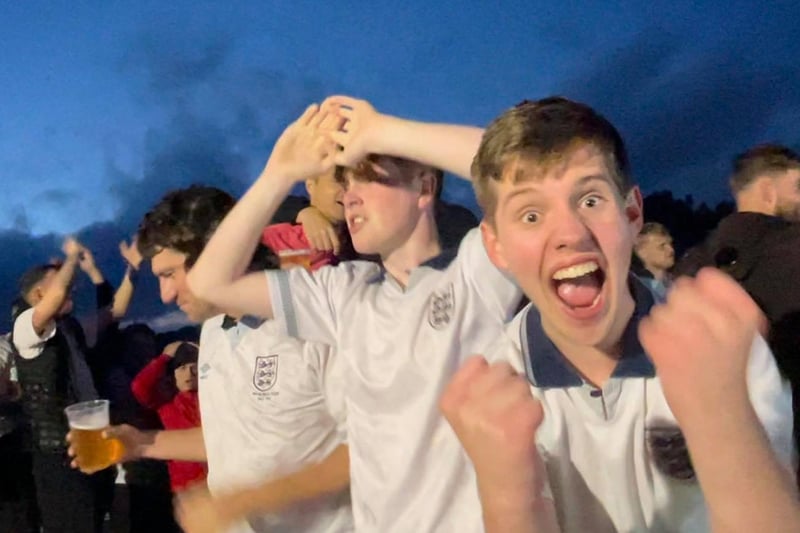 England fans turned out to cheer on their team at Lowerhouse Cricket Club in Burnley