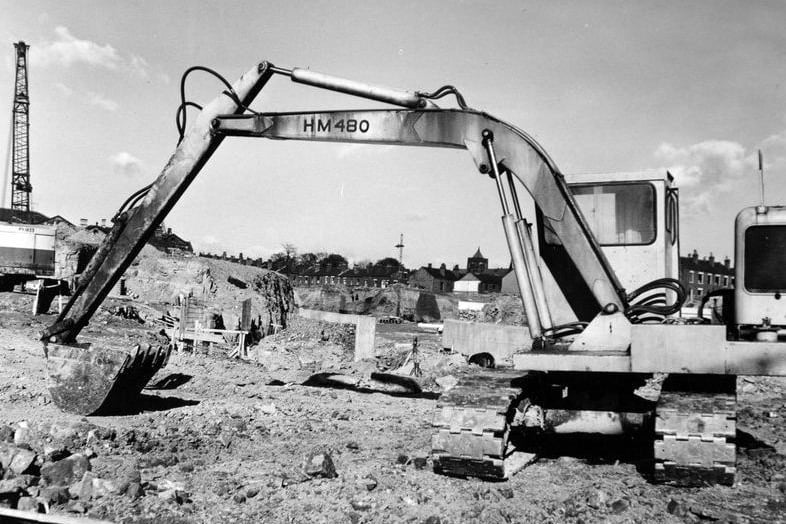 The bulldozers and diggers of contractors Lehane, Mackenzie and Shand Ltd moved on site to start work in 1964.