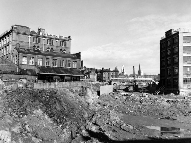 Contractors used 80 lorries at a time to shift 360,000 cubic yards of earth, much of which was used to improve the King George V playing fields on Stonegate Road.