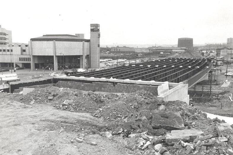 Stage three running south from Westgate roundabout and including a flyover near the old YEP HQ on Wellington Street and a widened Wellington Bridge started in the early 1970s