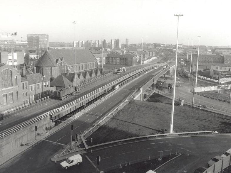 Stage four in the Great Wilson Street and Meadow Lane area and stage five, which included a westbound flyover at the Woodpecker junction linking York Road with the Inner Ring Road, waited until the late 1980s and early 1990s.