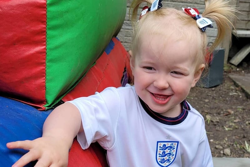 "Good luck England from Elsie its coming home." - Picture from Clare Murphy