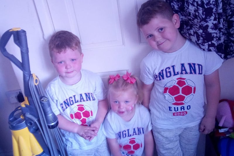 "Cmon England you have got this!!!!! Bring on Sunday. Bring it home lads." - Picture from Kirbie Saunderson