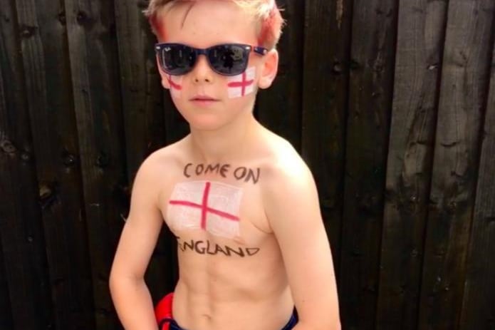 Posted by Carol Ann Swinburn: Come on England from Sonny Walker, 8