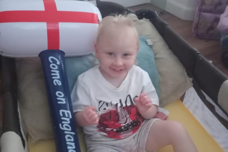 "Good luck England it coming home." Layla-leigh age 3. Picture from Becky Newton.