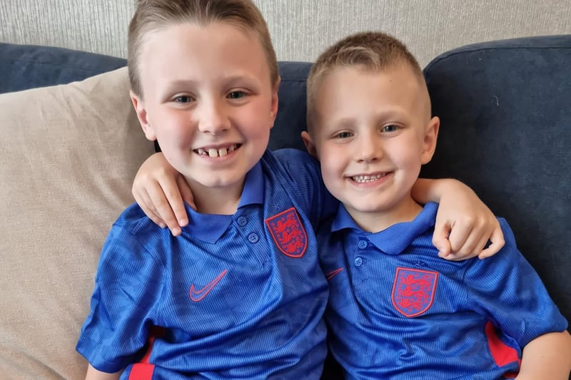Brothers and best friends "it's coming home". Picture from Toni Purcer