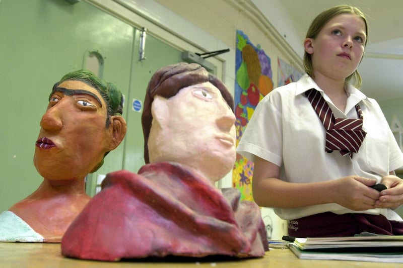 Intake High School gained an Artsmark Gold Award in July 2001. Pictured in the art department is Katie Illingworth.